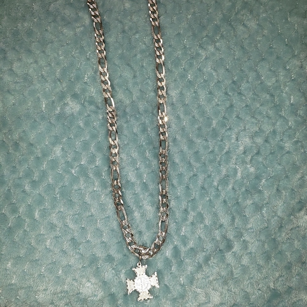 26 in 925 silver chain and  Medallion